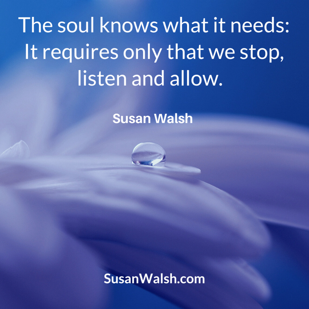 The Soul Knows What It Needs Susan Walsh Quote 800 X 800